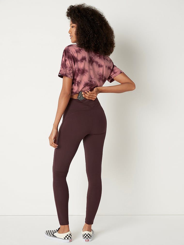 pink high waist cotton leggings