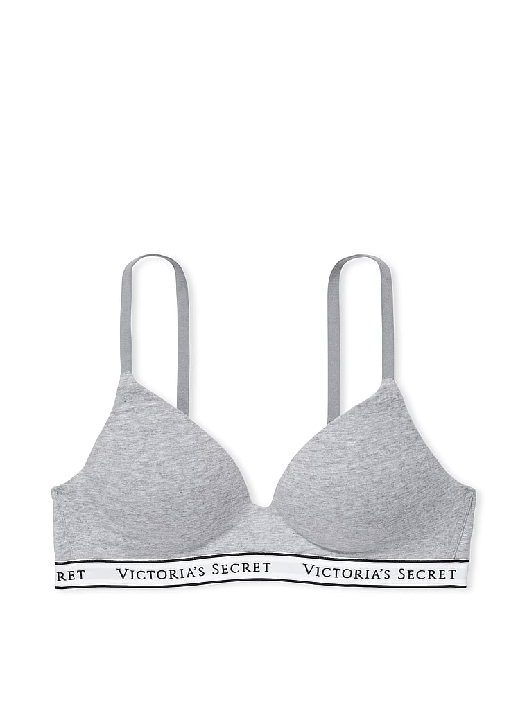 Victoria's Secret Pure Black Solid 34C T-Shirt Lightly Lined Wireless Bra  VS