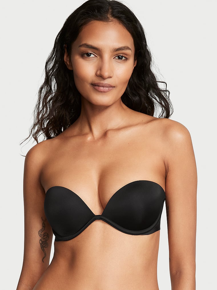 Deyllo Women's Strapless Push Up Full Cup Plus Size Underwire