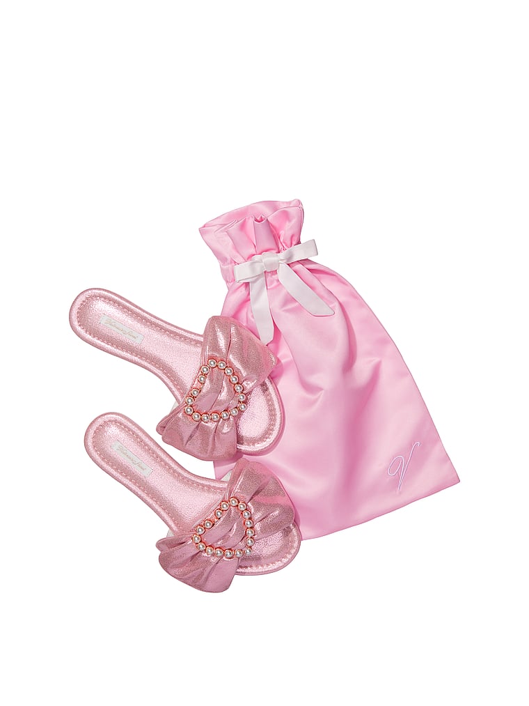 satin bow slide slipper victoria secret