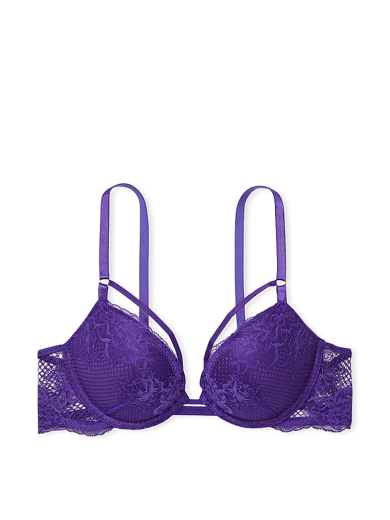Victoria's Secret 36C *VERY SEXY* STRAPPY PUSH-UP BRA *Brilliant Purple*