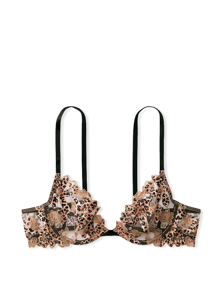 Buy Ziggy Glam Floral Embroidery Unlined Demi Bra - Order Bras
