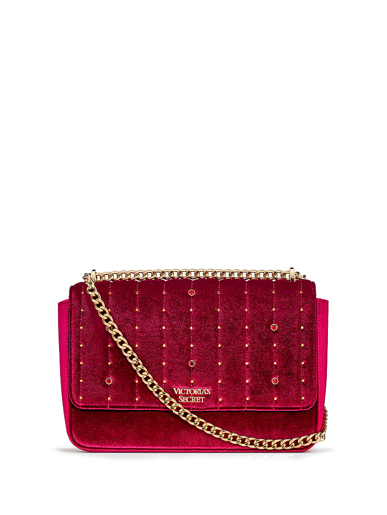 victoria secret red velvet bag