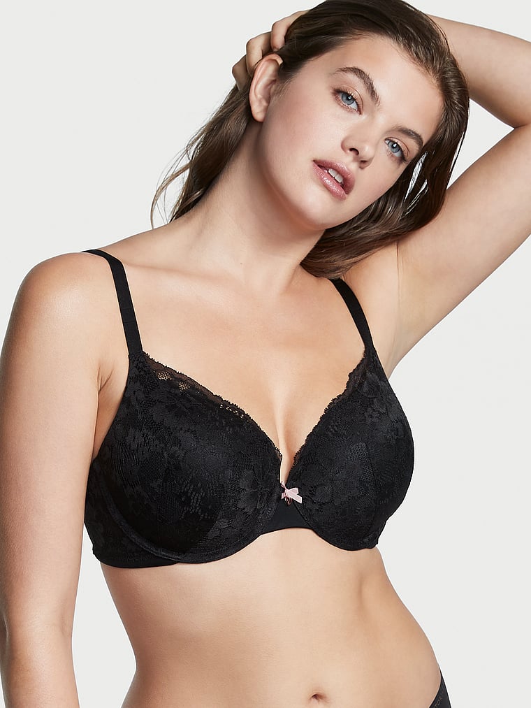 34C] Victoria's Secret BODY BY VICTORIA Smooth & Lace Push-Up Bra