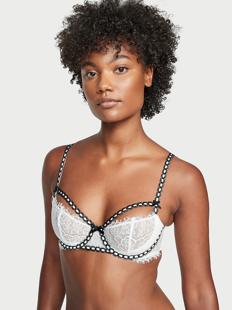 Buy Wicked Unlined Floral Embroidery Balconette Bra Online