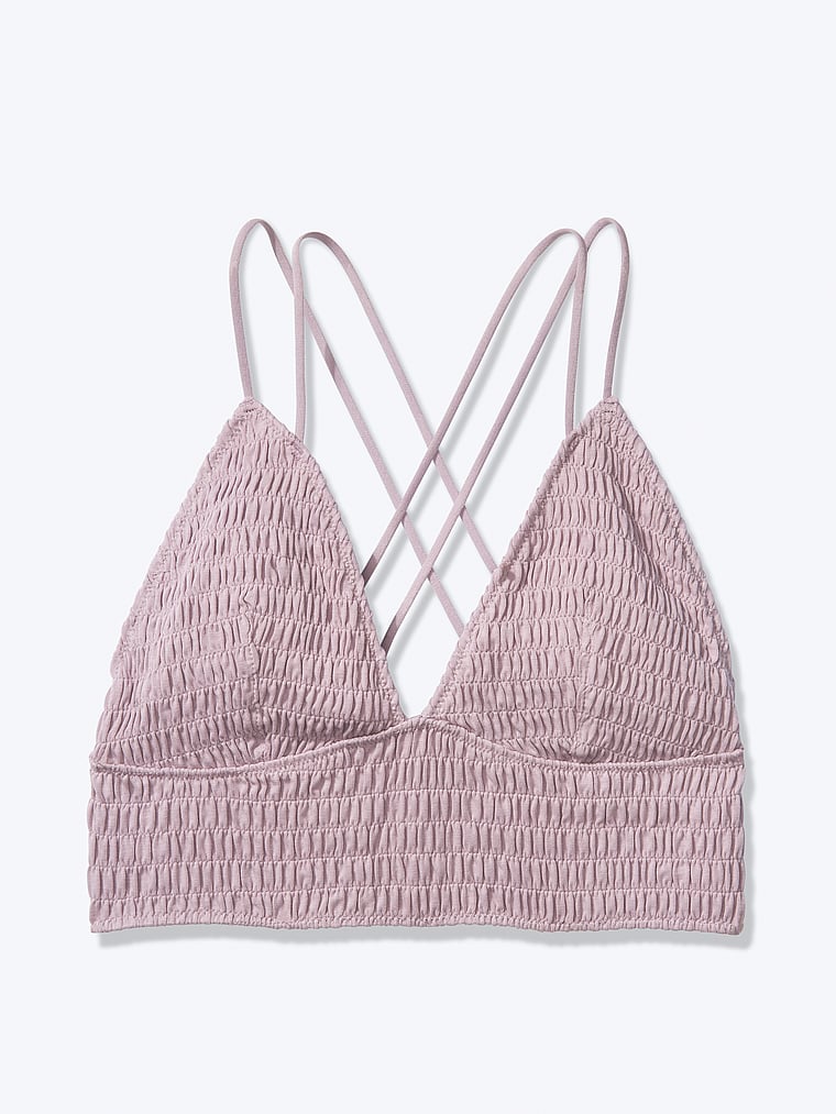 smocked triangle bralette