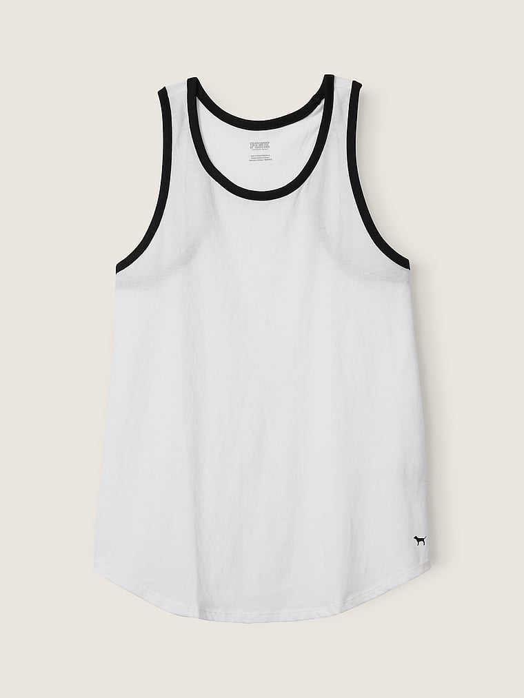 Victoria's secret PINK black and white racer back tank top
