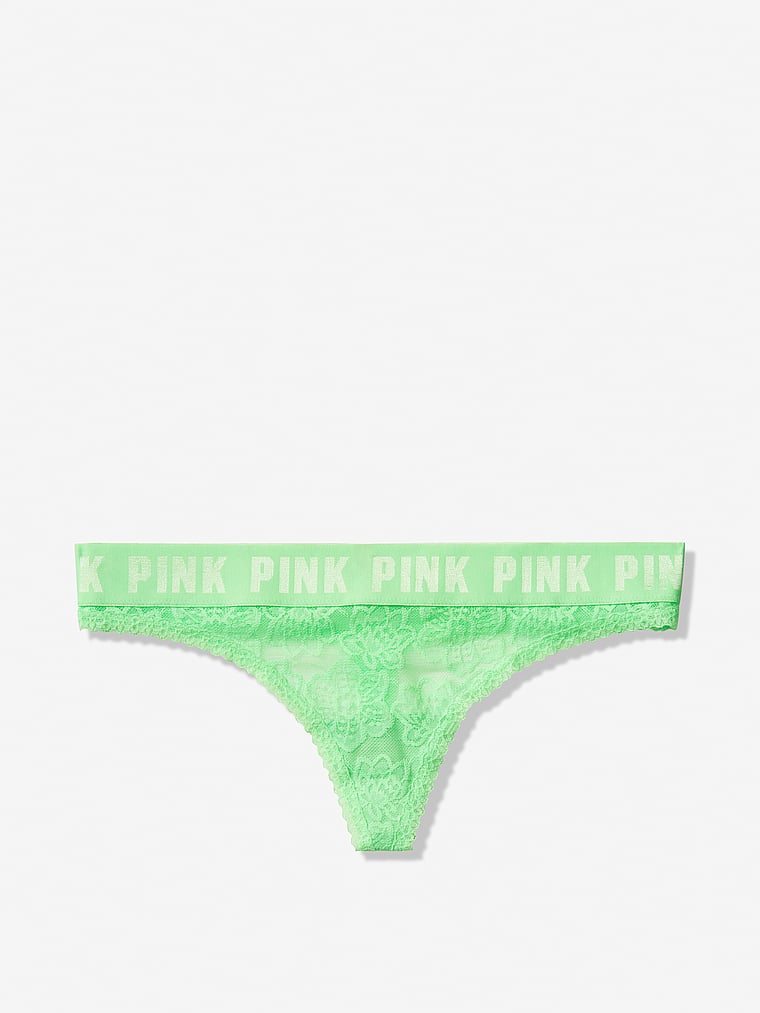 VictoriasSecret  Lace Logo Thong. 1