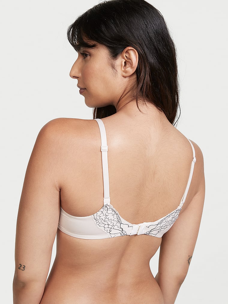 Lightly-Lined Smooth & Lace Demi Bra