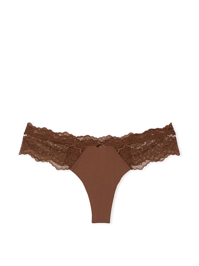 NWT Vassarette Body Curves Thong Panty Size 6 Med Rare - Chocolate Kiss