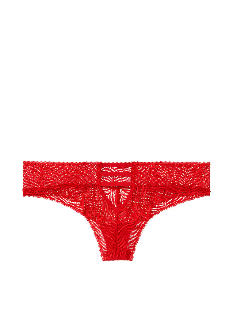 VictoriasSecret Zebra Lace Cutout Cheeky Panty - 11161301-86Q4