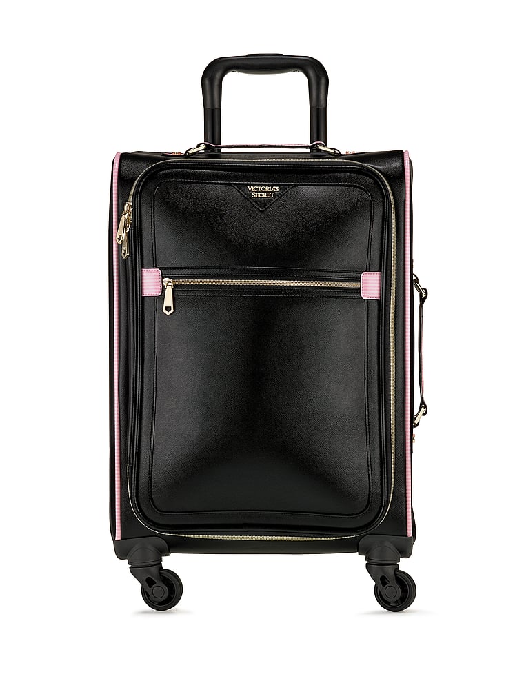 VictoriasSecret Signature Stripe Rolling Luggage. 1