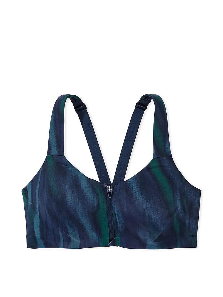 Victoria's Secret VSX Knockout Sports Bra Front Zip Wire Abstract