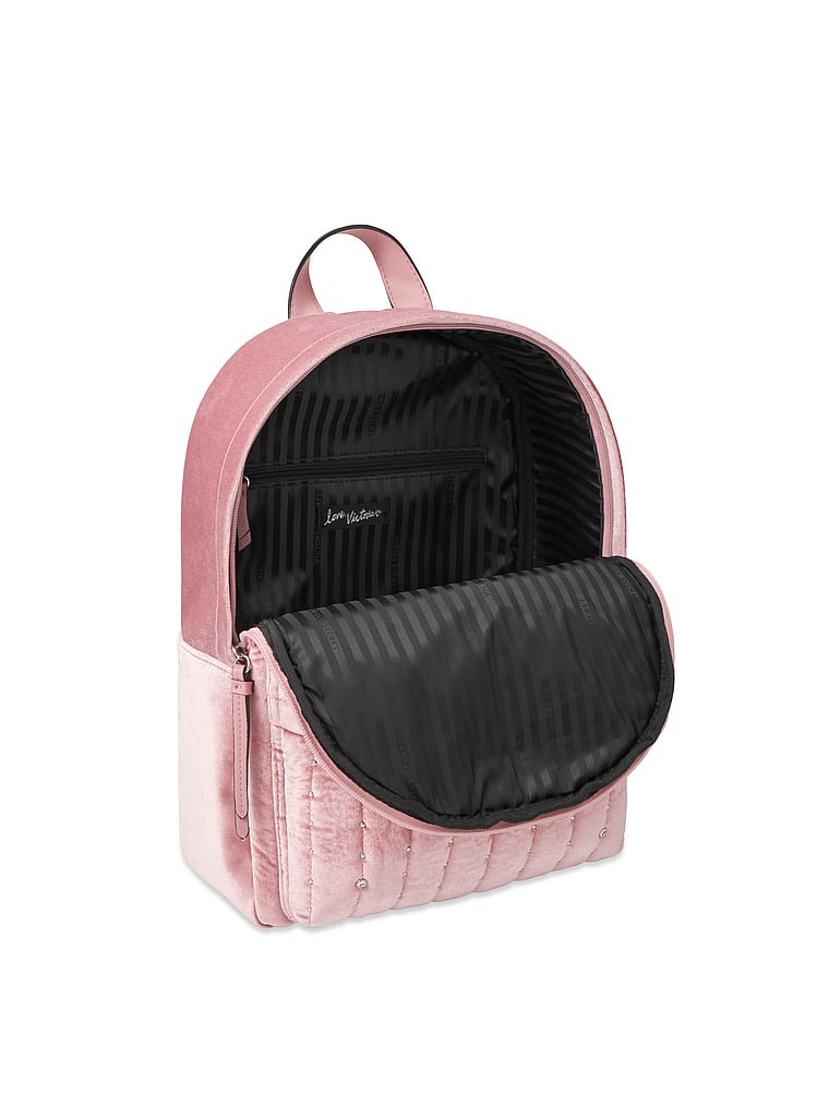 victoria secret velvet backpack