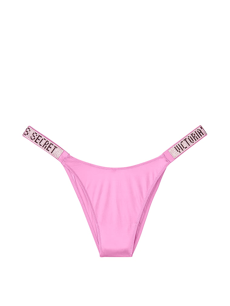 Victoriassecret Crystal Logo Strap Brazilian Panty 11147912 4sx0