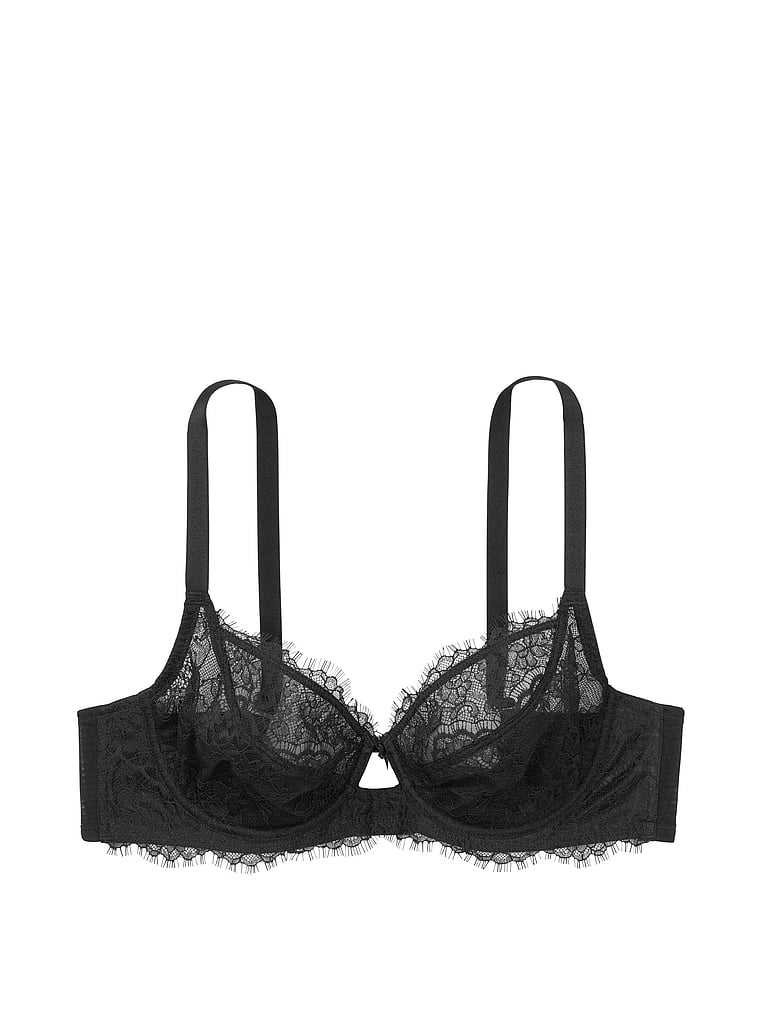 Victoria Secret Embroidered Floral Lace Underwire Unlined Sheer