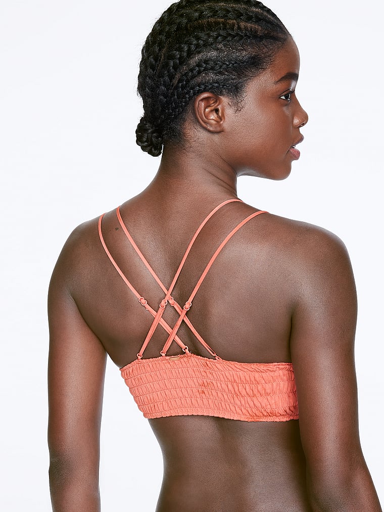 smocked triangle bralette