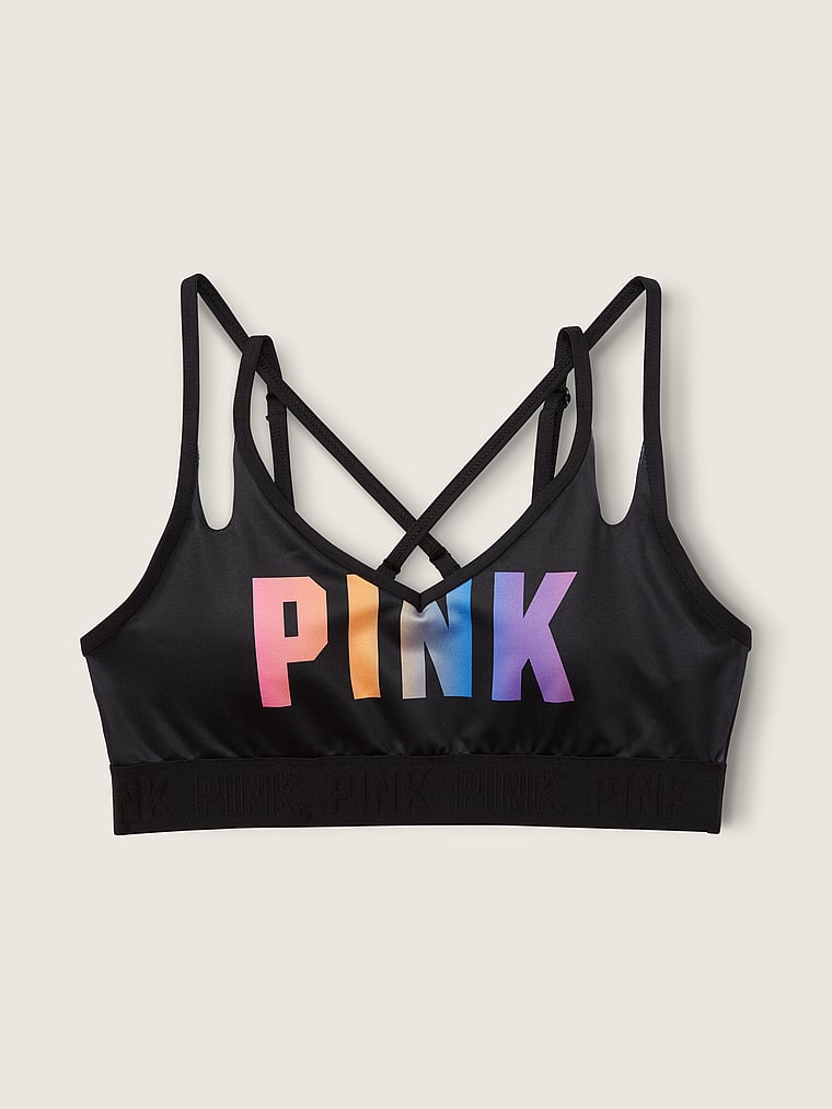 PINK Victoria's Secret Ultimate black sports bra size L RN# 54867