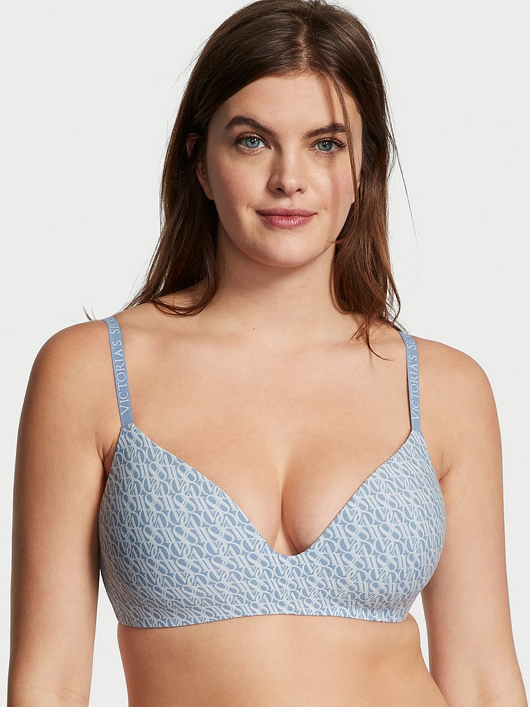 Victoria's Secret Lightly Lined Wireless T Shirt Bra, Adjustable Straps,  Bras for Women, Grey (32B) at  Women's Clothing store
