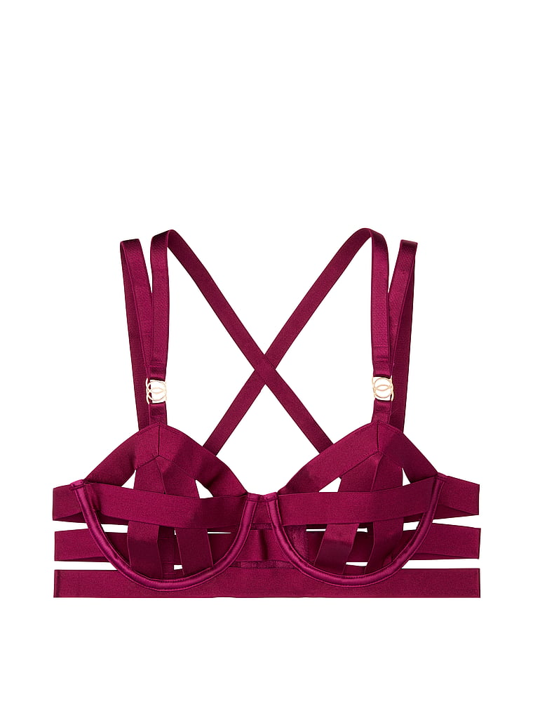 ♡💯Authentic Victoria's Secret♡ Very Sexy Unlined Demi Strappy Cutout Bra,  Women's Fashion, New Undergarments & Loungewear on Carousell