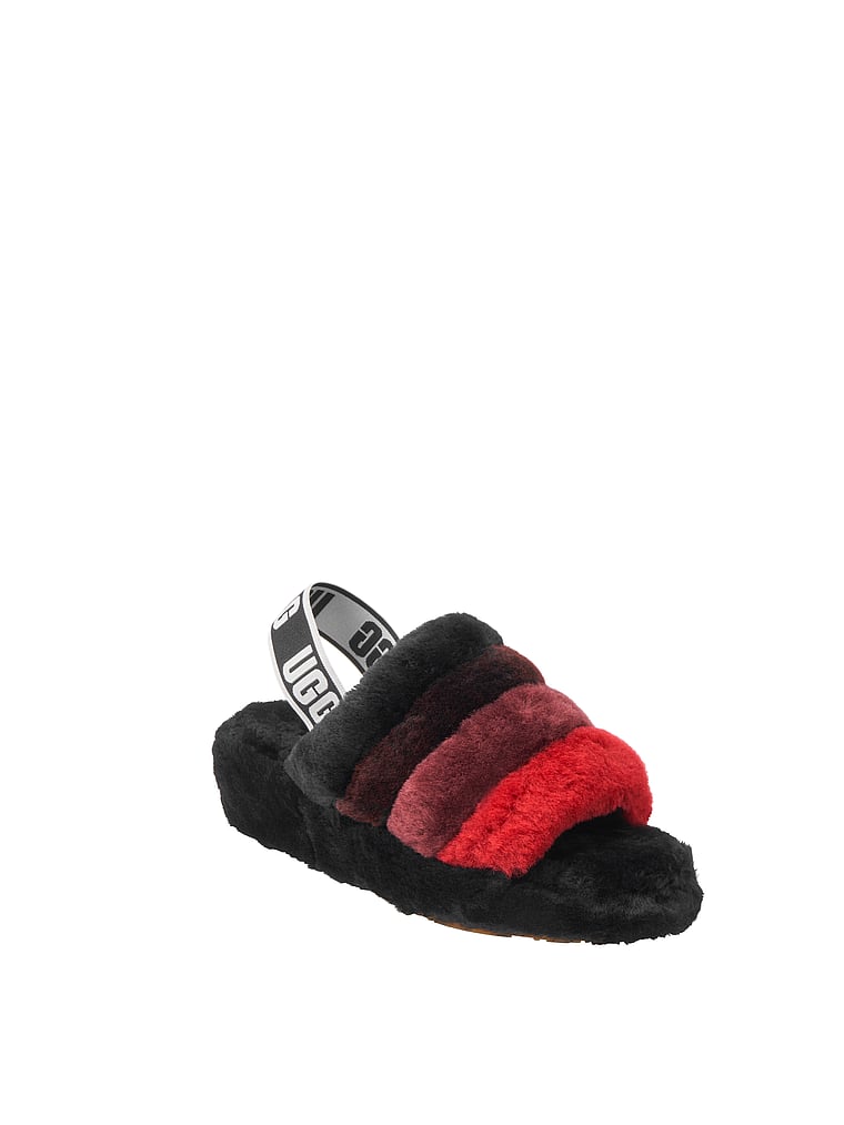 Black multi ugg slides sale