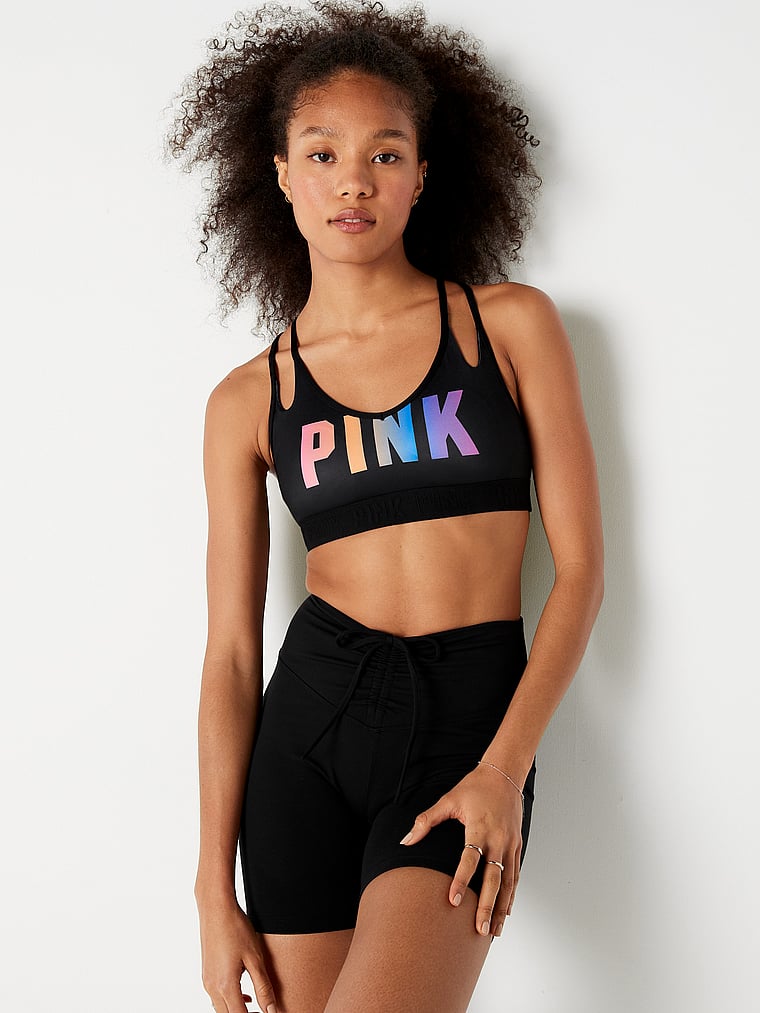 Pink by Victoria Secret Wine Mesh Back Sports Bra- Size XS – The
