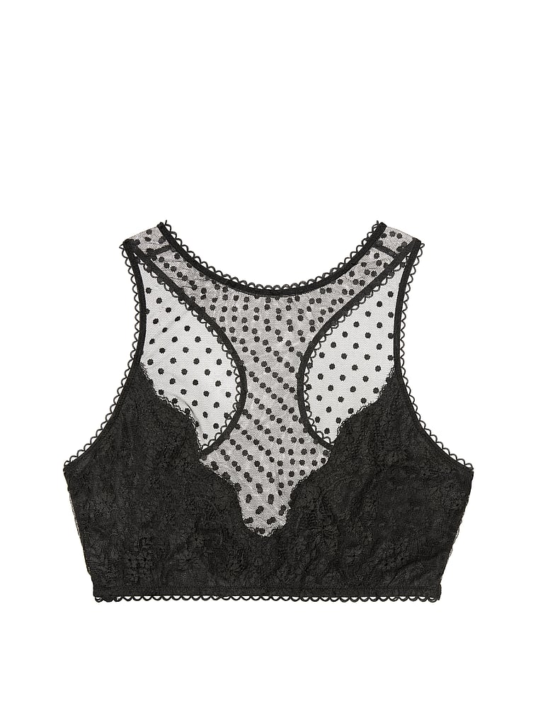 dotted mesh bralette