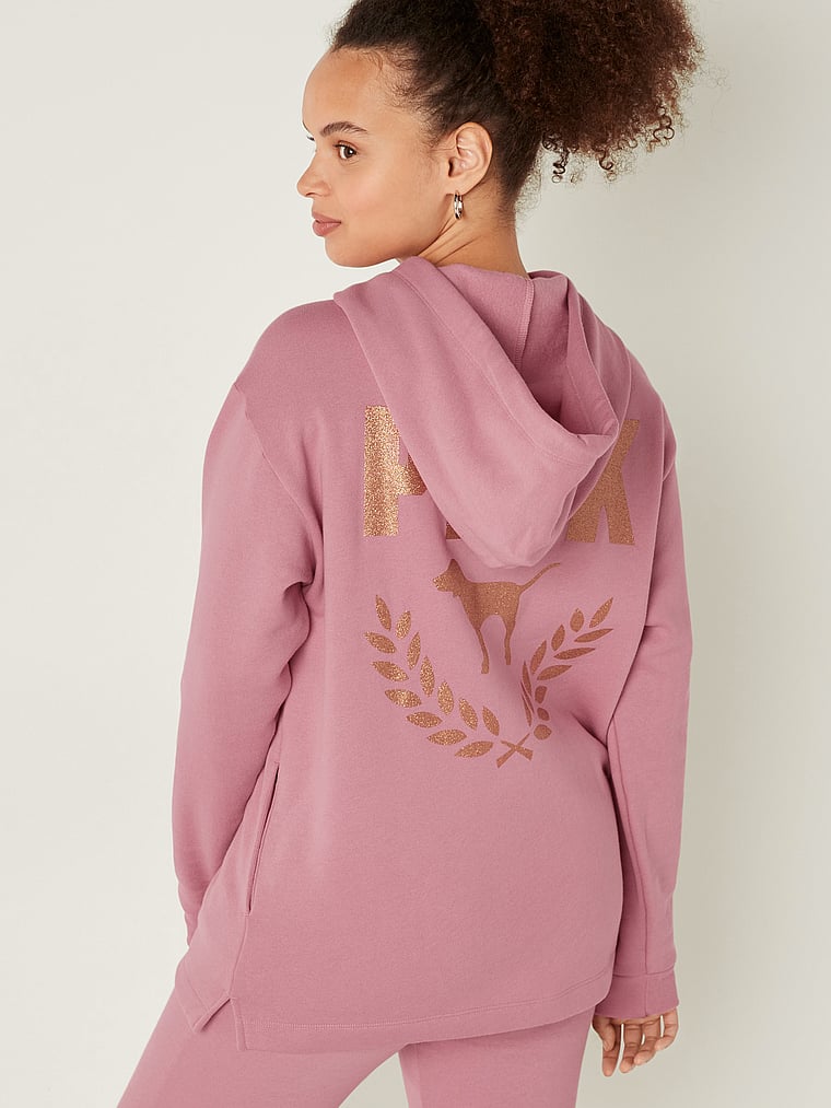 Fleece Campus Hoodie - PINK - pink