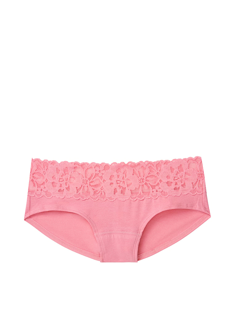 VictoriasSecret Stretch Cotton Lace-waist Hiphugger Panty. 3