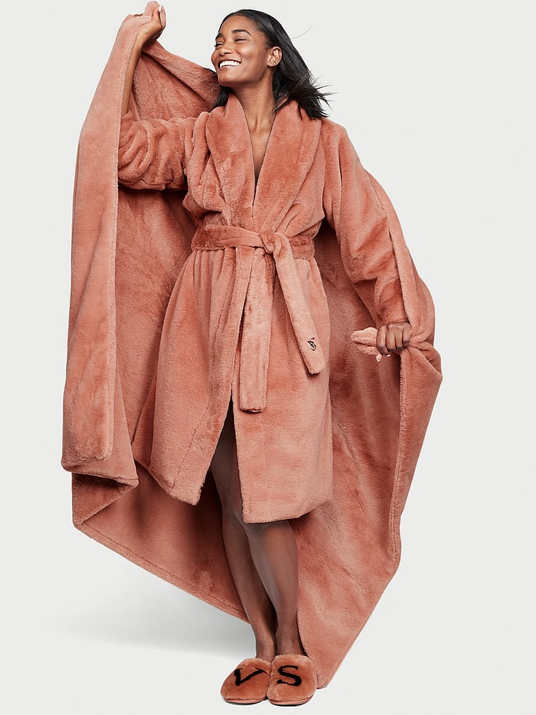 Victoria's secret pink faux fur outlet coat