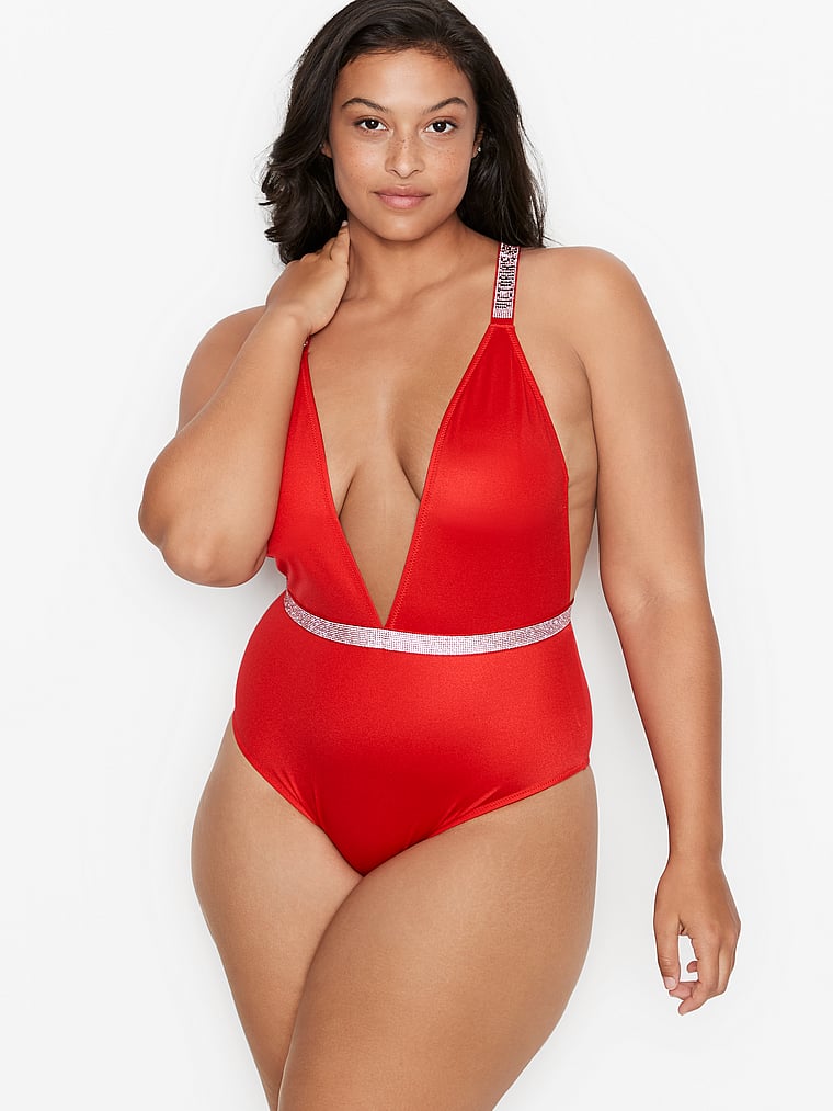 victoria secret red swimsuit