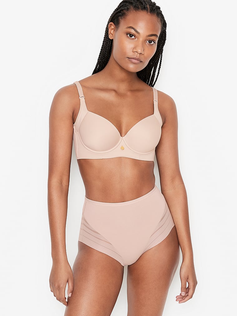 Lightly Lined Bras  Full Coverage Back Smoothing Bra Pink