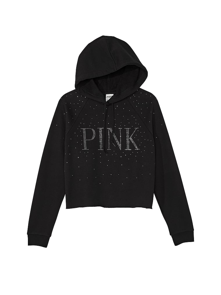 Victoria's Secret Perfect Bling Bling Hoodie Pullover, Black/Gray/White  Color, Size Extra Small, NWT