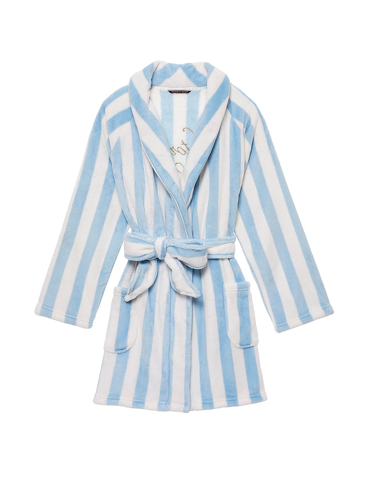 victoria secret logo short cozy robe