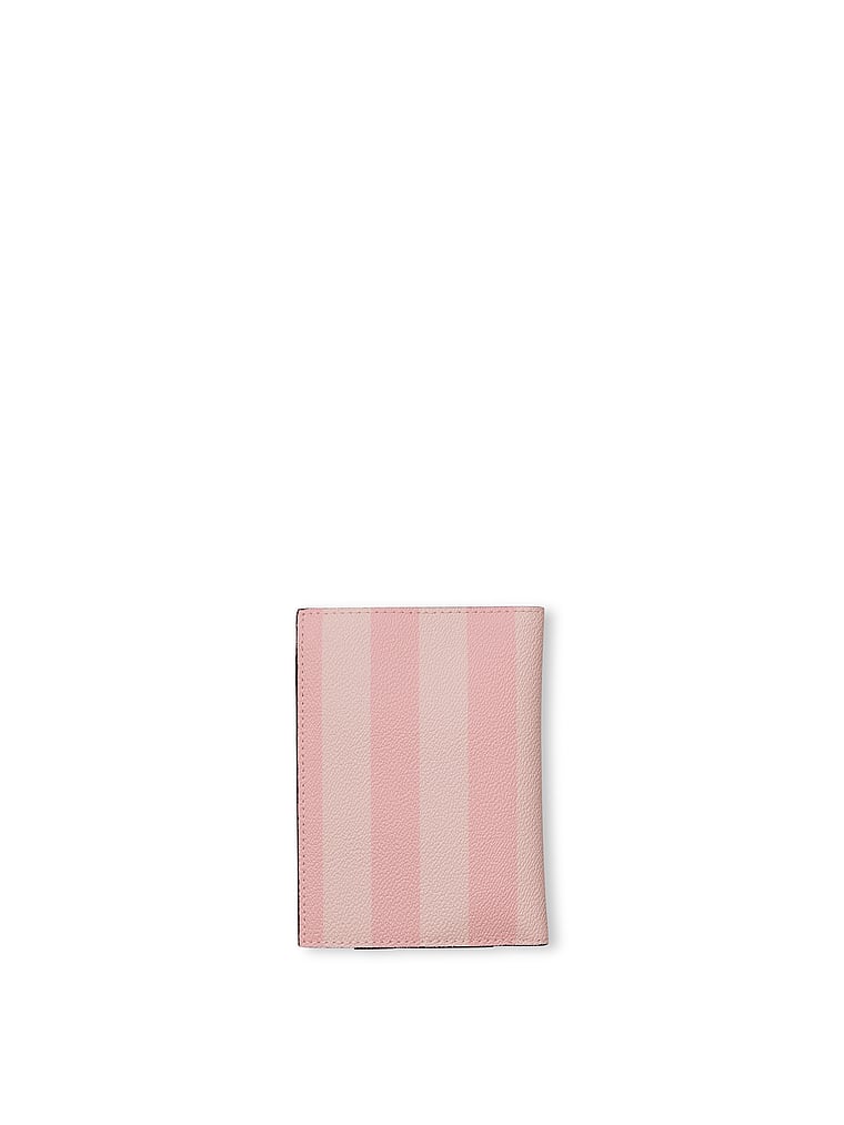 New Victoria's Secret Signature Pink Metal Logo Passport Cover Holder