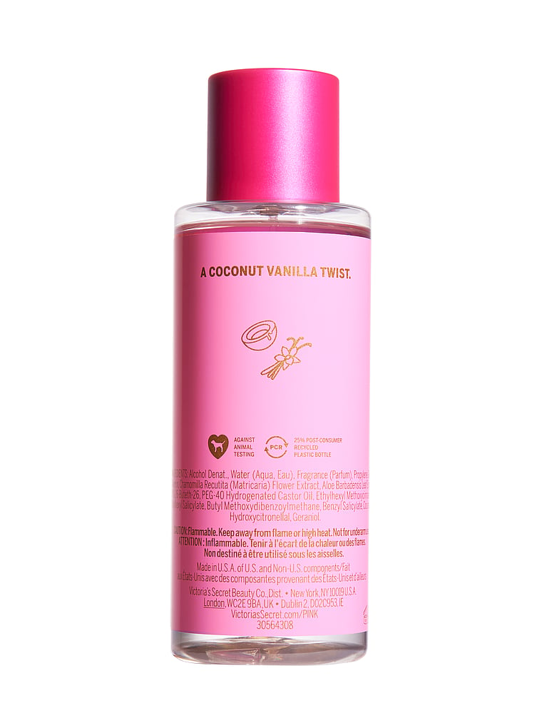 pink coconut body spray