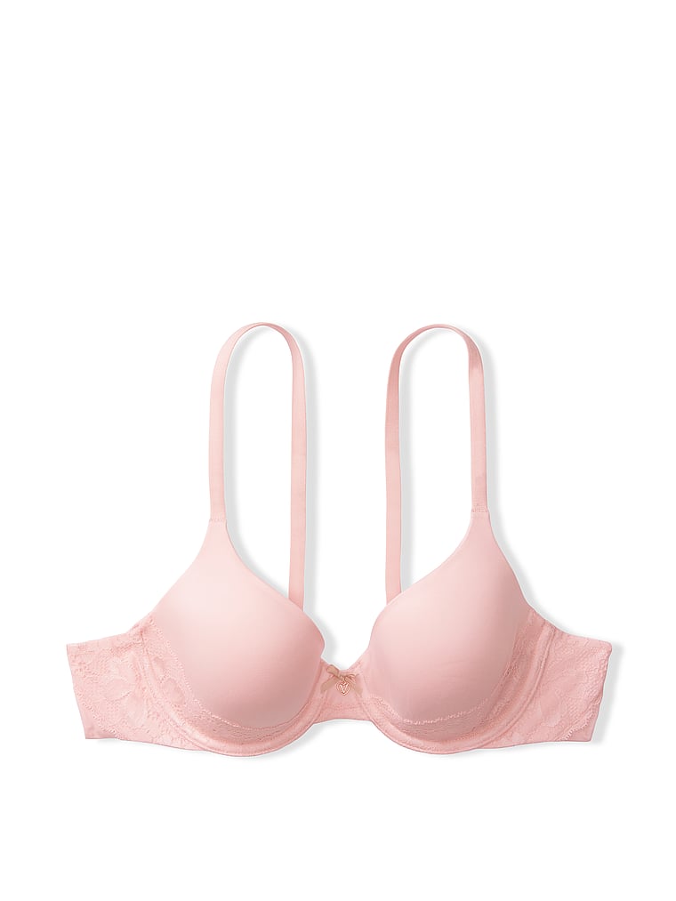 VICTORIA Secret Padded perfect coverage pink bra, 34DD, adjustable,full  coverage