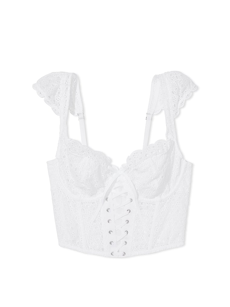 Victoria's Secret corset bra white lace size small
