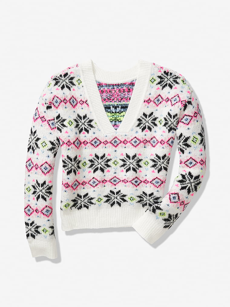 victoria's secret pink v neck sweater