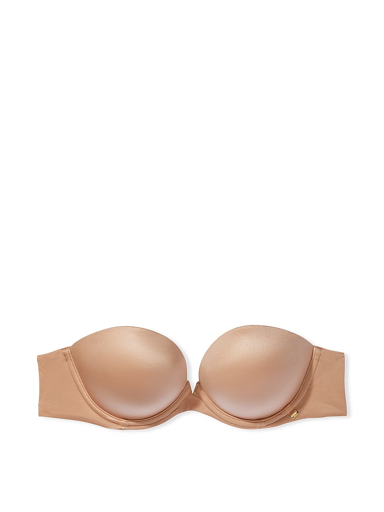 Victoria Secret Bombshell Strapless Bra. Size 32C. Color is Nude