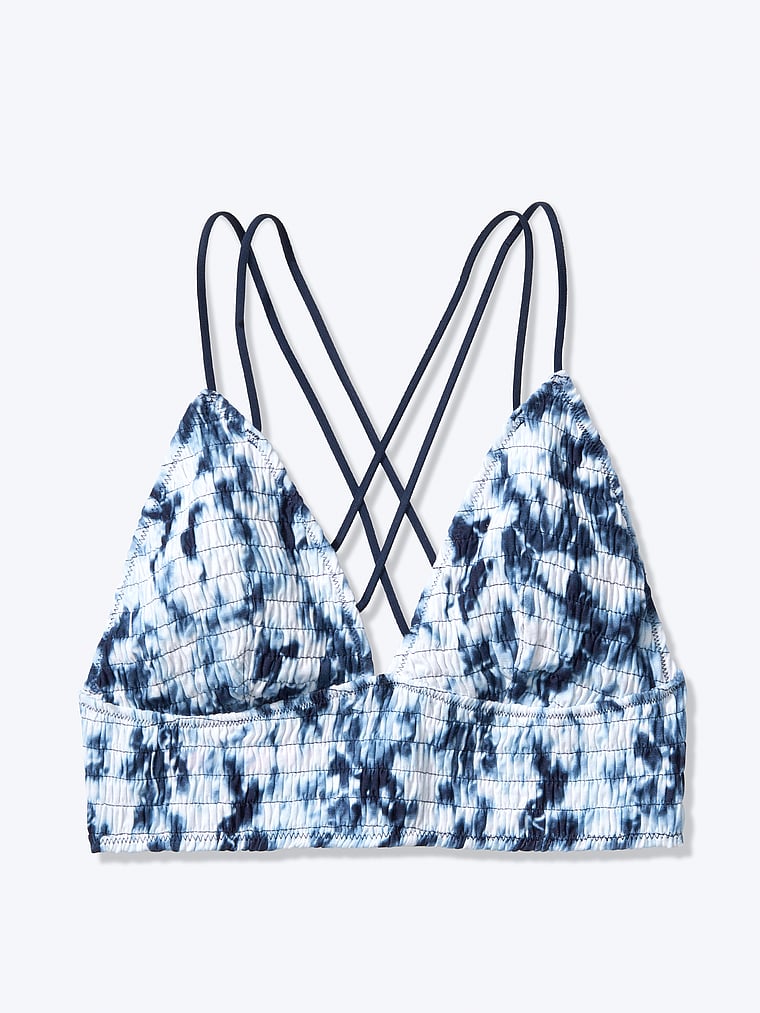 smocked triangle bralette