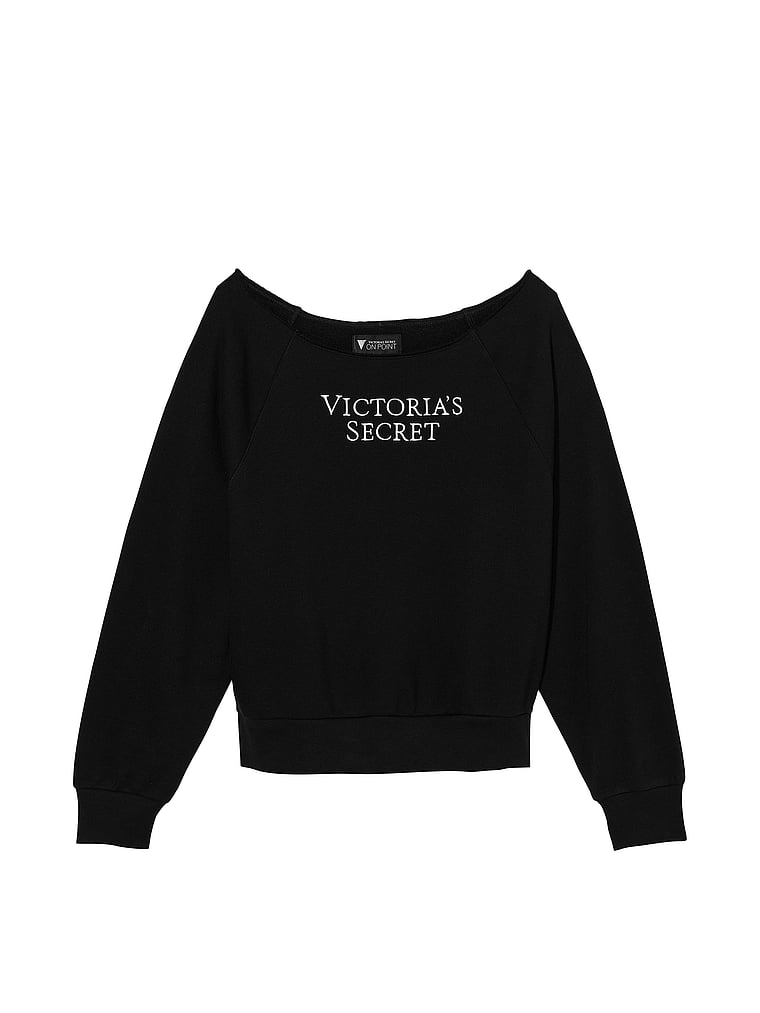 Cotton Fleece Off-Shoulder Top - Victoria's Secret - vs