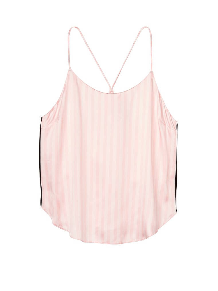 pink satin cami top