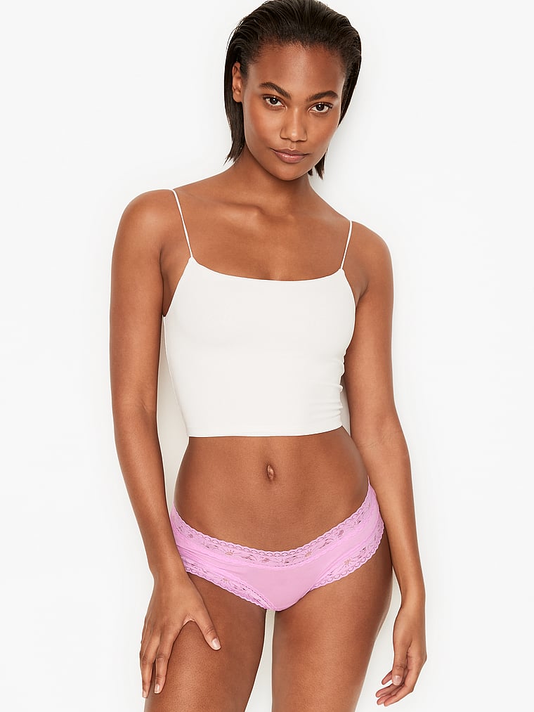 Stretch Cotton Lace-waist Cheeky Panty - Victoria's Secret - vs