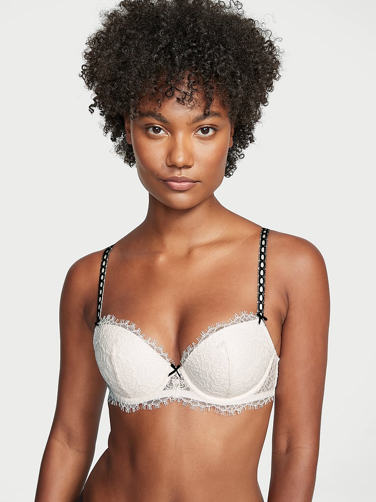 Lightly-Lined Lace Demi Bra –
