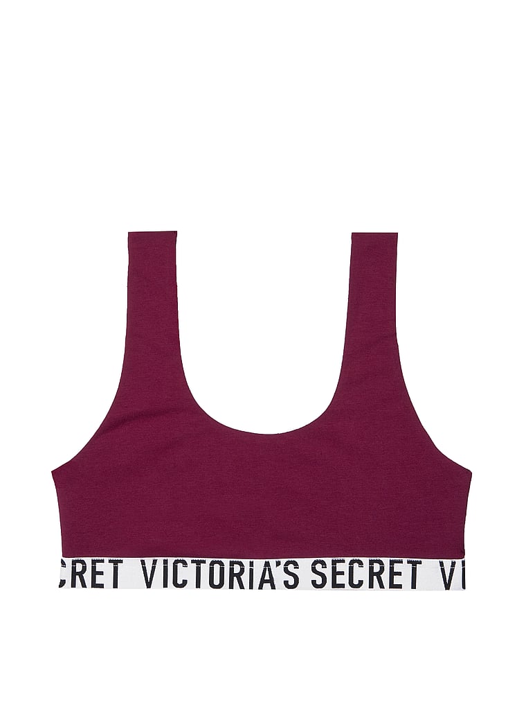 VictoriasSecret Logo Cotton Scoop Bralette. 2