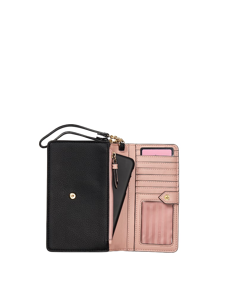 Victoria's Secret The Victoria Small Wallet In V-Quilt Black Lily or Pink U  PICK