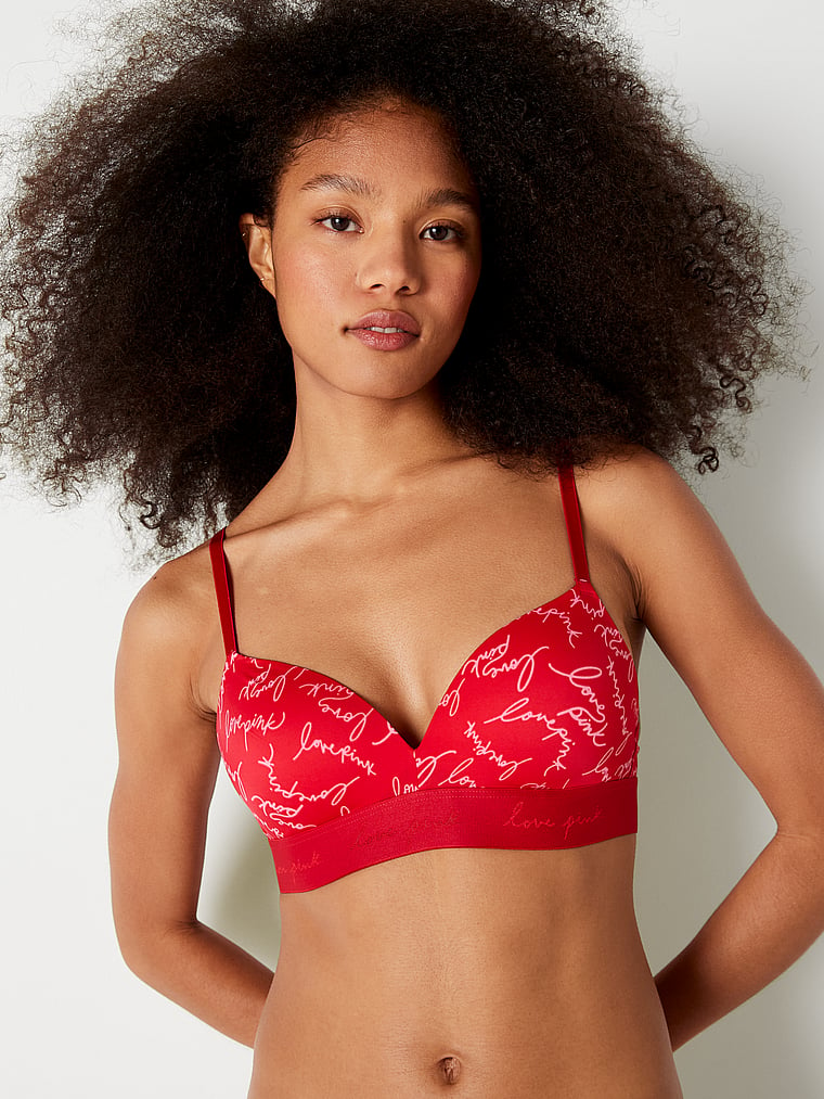 Buy Victoria's Secret PINK Lace Wireless Push-Up Bralette from