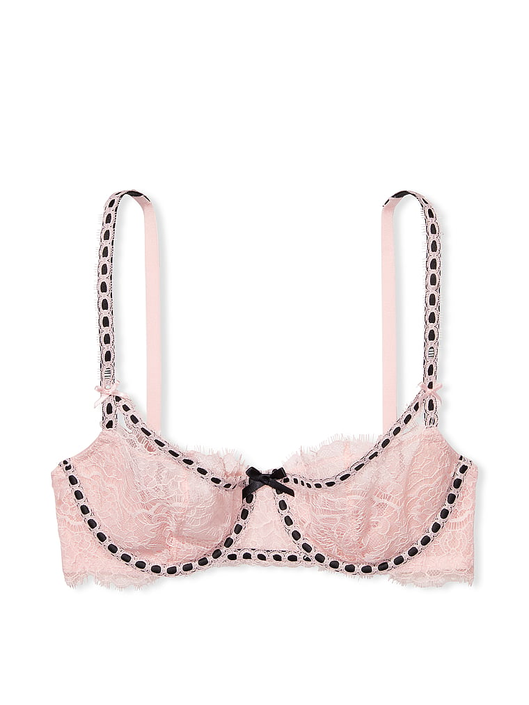 pink balconette bra underwire