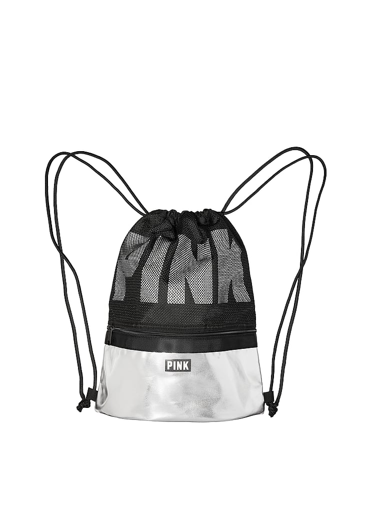 pink drawstring backpack